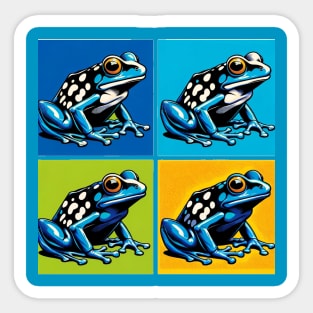 Blue Arrow Frog Pop Art - Cool Frog Sticker